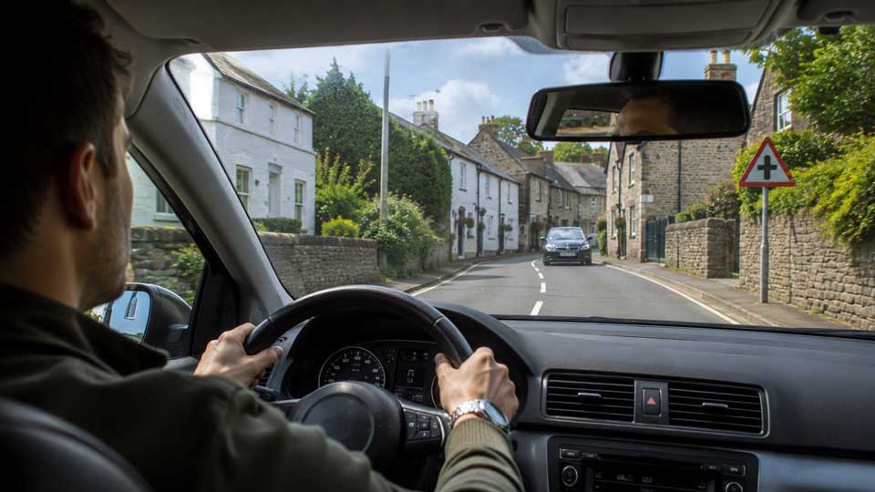 Illustration for: What road rules should overseas visitors know before driving in Britain?